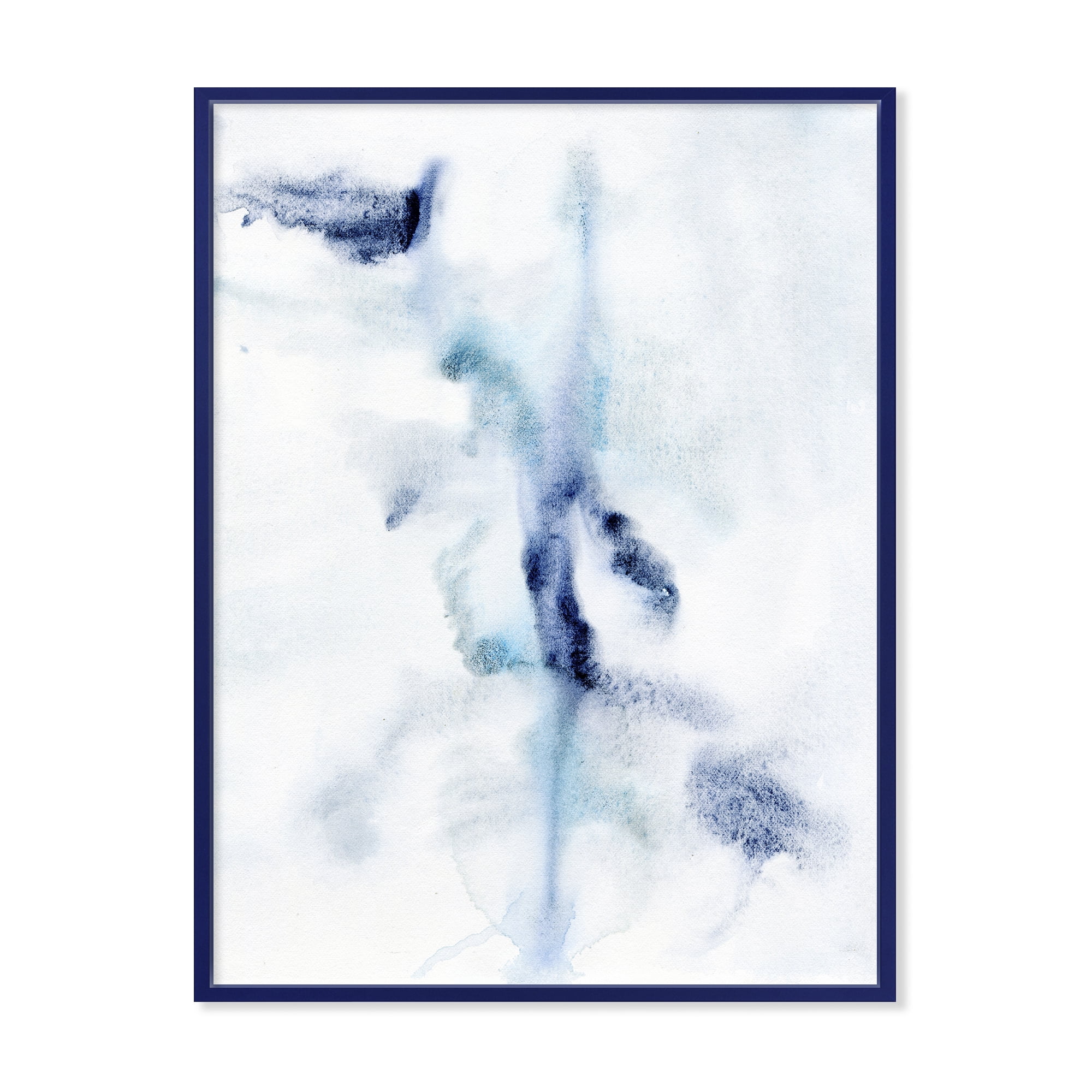 Designart 'Abstract Of Clouds Dark Blue Colored IV' Modern Framed Canvas Wall Art Print