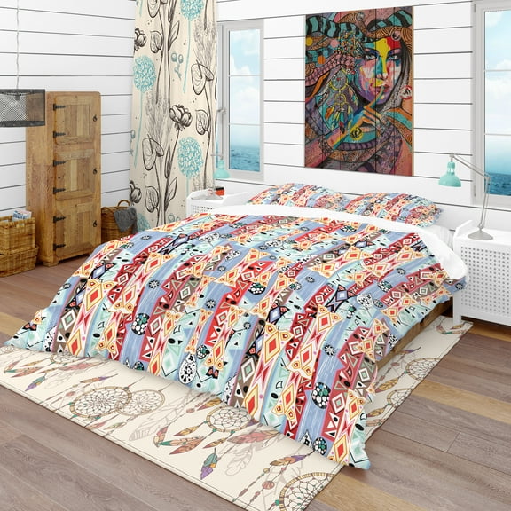 Designart 'Abstract Pattern' Modern & Contemporary Duvet Cover Set