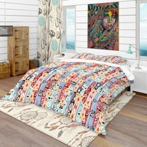 Designart 'Abstract Pattern' Modern & Contemporary Duvet Cover Set