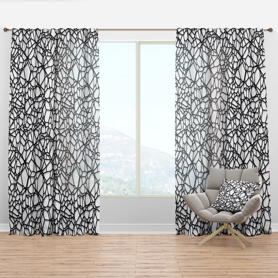 Designart 'Abstract Pattern Mosaic' Modern & Contemporary Curtain Panel