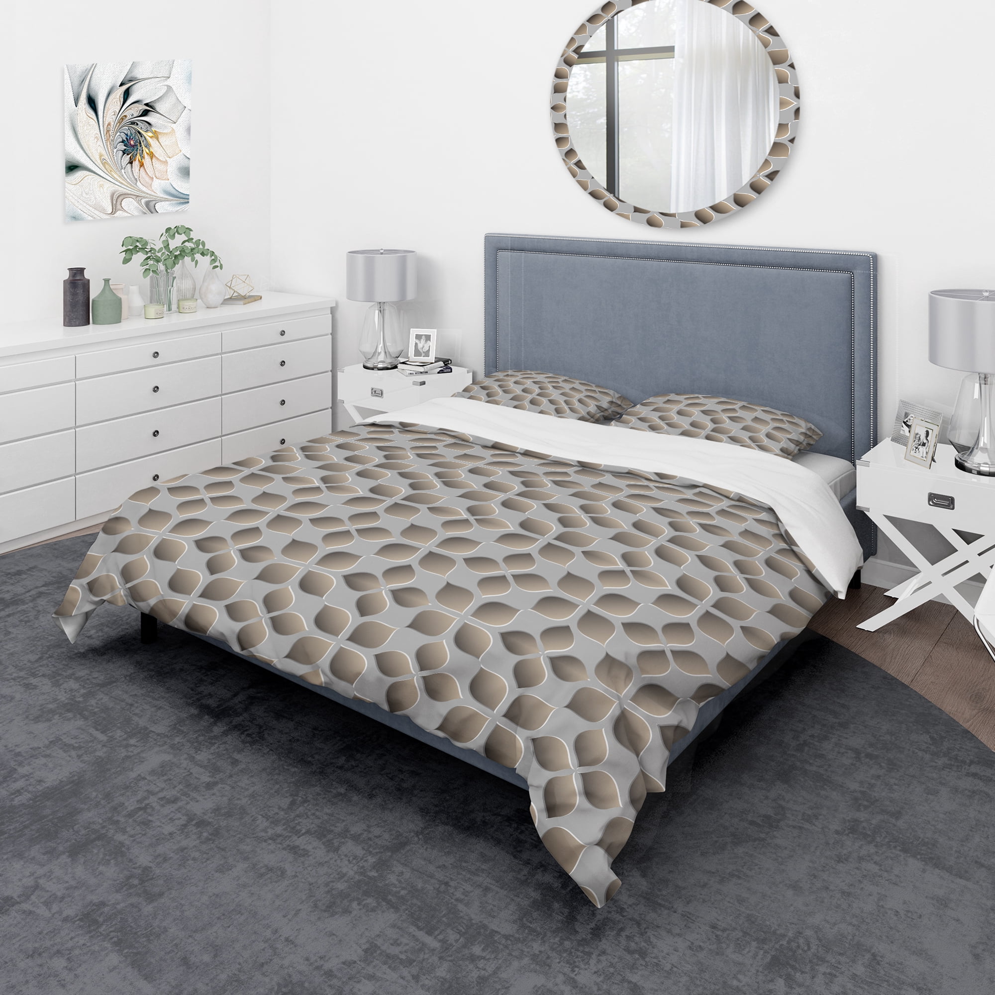 Designart 'Abstract Pattern' Scandinavian Duvet Cover Set