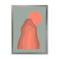 thumbnail image 1 of Designart 'Abstract Pink Sunset Mountain Landscape' Modern Framed Art Print, 1 of 4