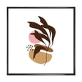 thumbnail image 1 of Designart 'Abstract Plants With Elementary Shapes' Modern Framed Canvas Wall Art Print, 1 of 5