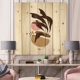 thumbnail image 1 of Designart 'Abstract Plants With Elementary Shapes' Modern Print on Natural Pine Wood, 1 of 5