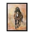 thumbnail image 1 of Designart 'Abstract Portrait Of Beautiful Chestnut Horse II' Farmhouse Framed Art Print, 1 of 1