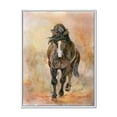 thumbnail image 1 of Designart 'Abstract Portrait Of Beautiful Chestnut Horse II' Farmhouse Framed Canvas Wall Art Print, 1 of 5