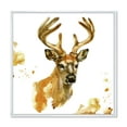 thumbnail image 1 of Designart 'Abstract Portrait Of Deer With Big Horns' Farmhouse Framed Canvas Wall Art Print, 1 of 5