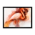 thumbnail image 1 of Designart 'Abstract Portrait of Pink Flamingo II' Farmhouse Framed Art Print, 1 of 4