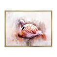 thumbnail image 1 of Designart 'Abstract Portrait of Pink Flamingo III' Farmhouse Framed Canvas Wall Art Print, 1 of 5