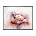 thumbnail image 1 of Designart 'Abstract Portrait of Pink Flamingo III' Farmhouse Framed Canvas Wall Art Print, 1 of 5