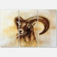 thumbnail image 1 of Designart ' Abstract Portrait of Wild Ram With Mighty Horns I ' Modern Canvas Wall Art Print, 1 of 3
