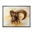 thumbnail image 1 of Designart 'Abstract Portrait of Wild Ram With Mighty Horns I' Modern Framed Canvas Wall Art Print, 1 of 5