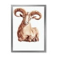 thumbnail image 1 of Designart 'Abstract Portrait of Wild Ram With Mighty Horns II' Farmhouse Framed Art Print, 1 of 4