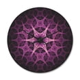 thumbnail image 1 of Designart 'Abstract Purple Thorn Flower Shape' Modern Wood Wall Clock, 1 of 5