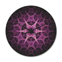 Designart 'Abstract Purple Thorn Flower Shape' Modern Wood Wall Clock
