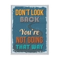 thumbnail image 1 of Designart 'Abstract Quote Don't Look Back You're Not Going That Way' Traditional Framed Canvas Wall Art Print, 1 of 5