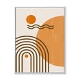 thumbnail image 1 of Designart 'Abstract Rainbow Moon and Sun In Earth Tones II' Modern Framed Canvas Wall Art Print, 1 of 5