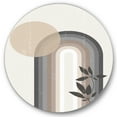 thumbnail image 1 of Designart 'Abstract Rainbow Moon and Sun In Earth Tones III' Modern Circle Metal Wall Art 11x11 - Disc of 11, 1 of 5