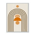 thumbnail image 1 of Designart 'Abstract Rainbow Moon and Sun In Earth Tones IV' Modern Framed Canvas Wall Art Print, 1 of 5