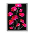 thumbnail image 1 of Designart 'Abstract Red Flower Detail On Black Background III' Traditional Framed Art Print, 1 of 4
