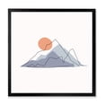 thumbnail image 1 of Designart 'Abstract Red Moon With Mountainscape' Modern Framed Art Print, 1 of 1
