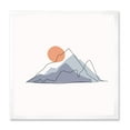 thumbnail image 1 of Designart 'Abstract Red Moon With Mountainscape' Modern Framed Art Print, 1 of 4