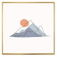 thumbnail image 1 of Designart 'Abstract Red Moon With Mountainscape' Modern Framed Canvas Wall Art Print, 1 of 5