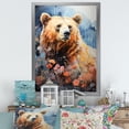 thumbnail image 1 of Designart "Abstract Representation Of Bear Environment I" Animals Bear Picture Framed Wall Art Prints, 1 of 5
