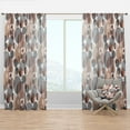 thumbnail image 1 of Designart 'Abstract Retro Circular Geometric XIII' Mid-Century Modern Curtain Panel, 1 of 4