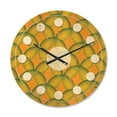thumbnail image 1 of Designart 'Abstract Retro Design In Yellow and Green ' Mid-Century Modern Wood Wall Clock, 1 of 5