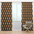 thumbnail image 1 of Designart 'Abstract Retro Design Pattern III' Mid-Century Modern Blackout Curtain Panel, 1 of 4
