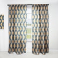 thumbnail image 1 of Designart 'Abstract Retro Design Pattern III' Mid-Century Modern Curtain Panel, 1 of 5