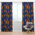 thumbnail image 1 of Designart 'Abstract Retro Design Pattern IV' Mid-Century Modern Blackout Curtain Panel, 1 of 4