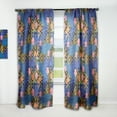 thumbnail image 1 of Designart 'Abstract Retro Design Pattern IV' Mid-Century Modern Curtain Panel, 1 of 5