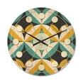 thumbnail image 1 of Designart 'Abstract Retro Design VII' Mid-Century Modern Wood Wall Clock, 1 of 5