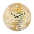 thumbnail image 1 of Designart 'Abstract Retro Design VIII' Mid-Century Modern Wood Wall Clock, 1 of 5