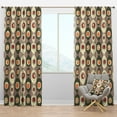 thumbnail image 1 of Designart 'Abstract Retro Design X' Mid-Century Modern Blackout Curtain Panel, 1 of 4