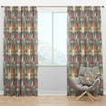 thumbnail image 1 of Designart 'Abstract Retro Design XVII' Mid-Century Modern Blackout Curtain Panel, 1 of 4