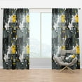 thumbnail image 1 of Designart 'Abstract Retro Design XXI' Mid-Century Modern Curtain Panel, 1 of 4