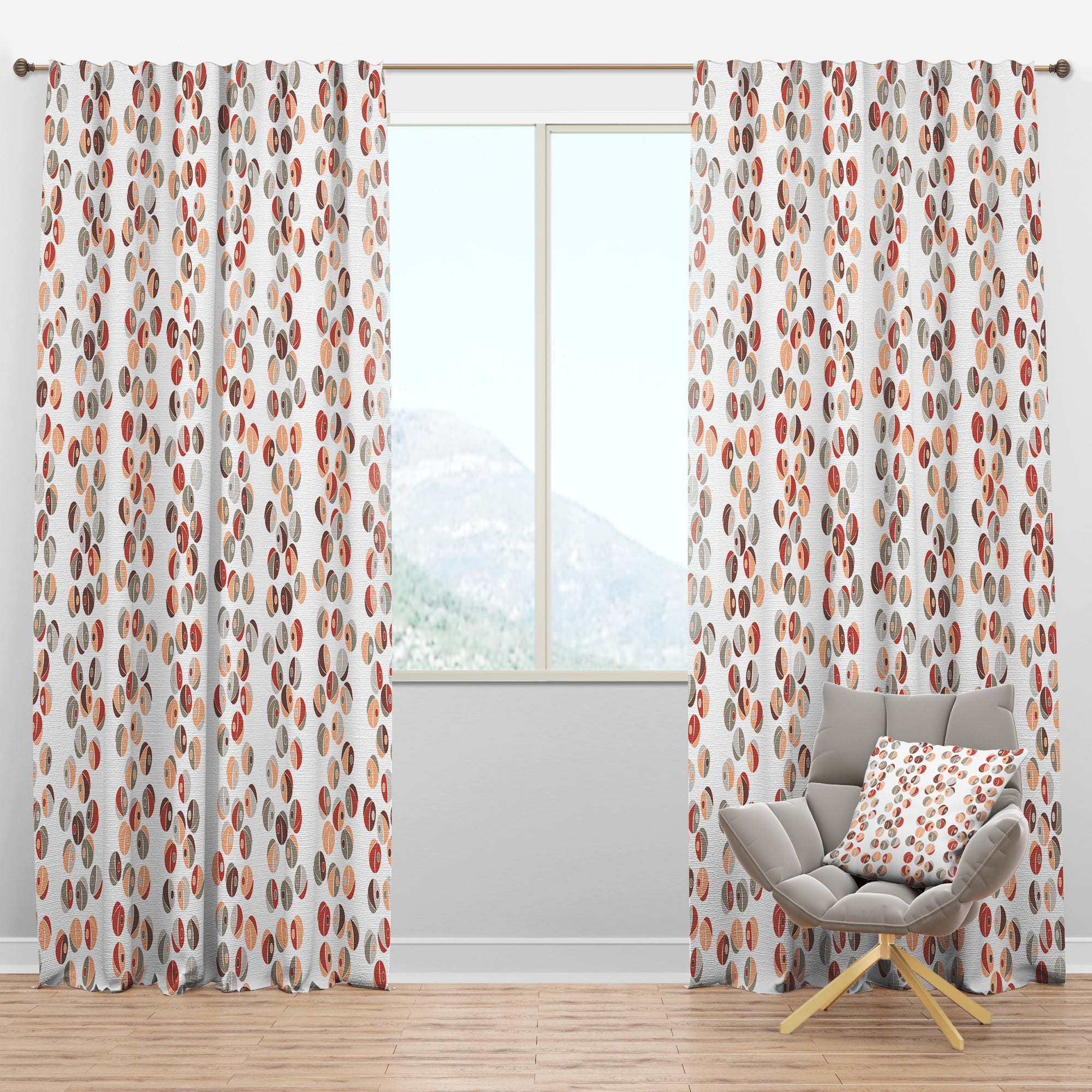 Designart 'Abstract Retro Design XXIII' Mid-Century Modern Blackout Curtain Panel