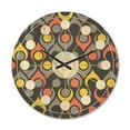 thumbnail image 1 of Designart 'Abstract Retro Drops I' Mid-Century Modern Wood Wall Clock, 1 of 5