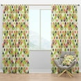 thumbnail image 1 of Designart 'Abstract Retro Drops II' Mid-Century Modern Blackout Curtain Panel, 1 of 4