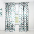 thumbnail image 1 of Designart 'Abstract Retro Drops III' Mid-Century Modern Curtain Panel, 1 of 5