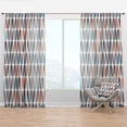 thumbnail image 1 of Designart 'Abstract Retro Drops V' Mid-Century Modern Curtain Panel, 1 of 4