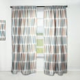 thumbnail image 1 of Designart 'Abstract Retro Drops V' Mid-Century Modern Curtain Panel, 1 of 5