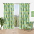 thumbnail image 1 of Designart 'Abstract Retro Drops VI' Mid-Century Modern Curtain Panel, 1 of 4