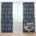 thumbnail image 1 of Designart 'Abstract Retro Drops VIII' Mid-Century Modern Blackout Curtain Panel, 1 of 4