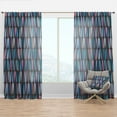 thumbnail image 1 of Designart 'Abstract Retro Drops VIII' Mid-Century Modern Curtain Panel, 1 of 4