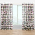 thumbnail image 1 of Designart 'Abstract Retro Floral Design XI' Mid-Century Modern Curtain Panel, 1 of 4