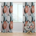 thumbnail image 1 of Designart 'Abstract Retro Flower Design I' Mid-Century Modern Blackout Curtain Panel, 1 of 4